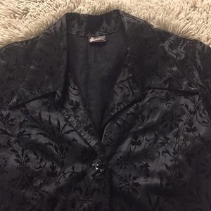 Fredericks of Hollywood Black Velvet Jacket